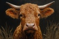 Red heifer from the Bible. Generative AI. Royalty Free Stock Photo