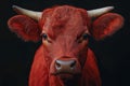 Red heifer from the Bible. Generative AI. Royalty Free Stock Photo