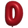 Red Helium Balloon 3D Letter D