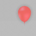 Red helium balloon on transparent background. Vector Royalty Free Stock Photo