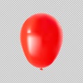 Red helium party balloon on isolated background Royalty Free Stock Photo