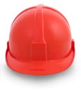Red helmet isolated