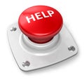 Red help button Royalty Free Stock Photo