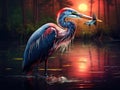 Red heron Royalty Free Stock Photo