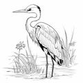 Red Heron Coloring Pages: Detailed Character Illustrations For Children