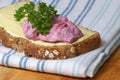 Red herring salad on soda bread Royalty Free Stock Photo