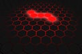 Red hexagon background and texture Royalty Free Stock Photo