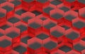 Red Hexagon Background Texture. 3d render Royalty Free Stock Photo