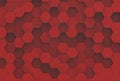 Red Hexagon Background Texture. 3d render Royalty Free Stock Photo