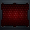 Hexagon carbon fiber in dark gray metal frame Royalty Free Stock Photo