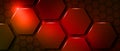 red hexagonal abstract metal background Royalty Free Stock Photo