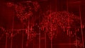 Red hi-tech background - stock diagrams, graphs and tables
