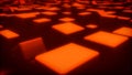 Red hi-tech cg pattern of geometry boxes - randomization - abstract 3D illustration Royalty Free Stock Photo