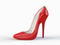 Red high heel shoe