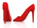 Red high heel shoes Royalty Free Stock Photo