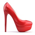 Red high heel shoes Royalty Free Stock Photo