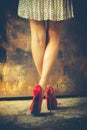 Red high heel shoes Royalty Free Stock Photo