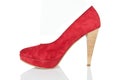 Red high heel woman shoe