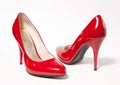 Red high heel women shoes
