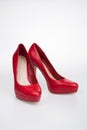 Red high heels shoes Royalty Free Stock Photo