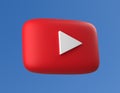 high resolution red youtube button