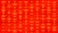 Red high tech cg pattern of geometrical blocks - randomization - abstract 3D illustration Royalty Free Stock Photo
