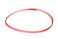 Red highlighter circle on white background - Image Royalty Free Stock Photo