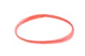 Red highlighter circle on white background - Image Royalty Free Stock Photo