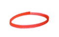 Red highlighter circle on white background - Image Royalty Free Stock Photo