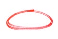 Red highlighter circle on white background - Image Royalty Free Stock Photo