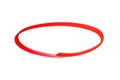 Red highlighter circle on white background - Image Royalty Free Stock Photo