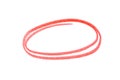 Red highlighter circle on white background - Image Royalty Free Stock Photo