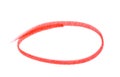 Red highlighter circle on white background - Image Royalty Free Stock Photo