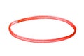 Red highlighter circle on white background - Image Royalty Free Stock Photo