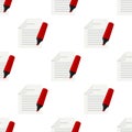 Red Highlighter and Document Seamless