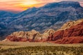 Red Hills Between Desert and Purple Mountains