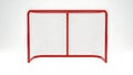 Red hockey goal net isolated on white studio background Royalty Free Stock Photo