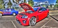 Red Holden Commodore HSV