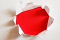 Red hole with copyspace Royalty Free Stock Photo