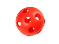 Red holed ball Royalty Free Stock Photo