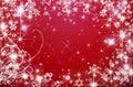 Red holiday background, Christmas, snowflakes, Valentine`s day