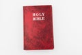 Red holy bible book, isolated background Royalty Free Stock Photo