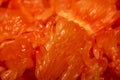 Red honey pomelo peeled and disassembled into slices Royalty Free Stock Photo