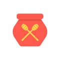 Red honey pot simple icon