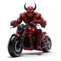 Red Horned Devil Motorcycle: A Techno Shamanistic Masterpiece