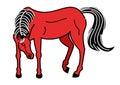 Red horse card Royalty Free Stock Photo