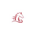 Red horse head vector design illustration Royalty Free Stock Photo