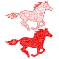 Red horses Royalty Free Stock Photo