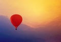 Red hot air balloon Royalty Free Stock Photo