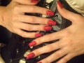 Red Hot Bedazzled Nails